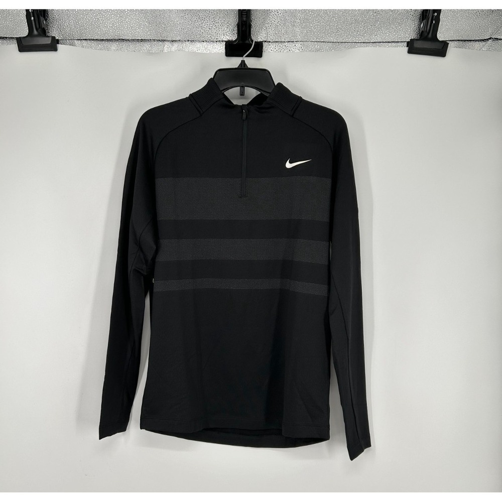 Nike Golf Mens Small Dri Fit Vapor Standard Fit Quarter 1/4 1/2 Zip BV0390-010